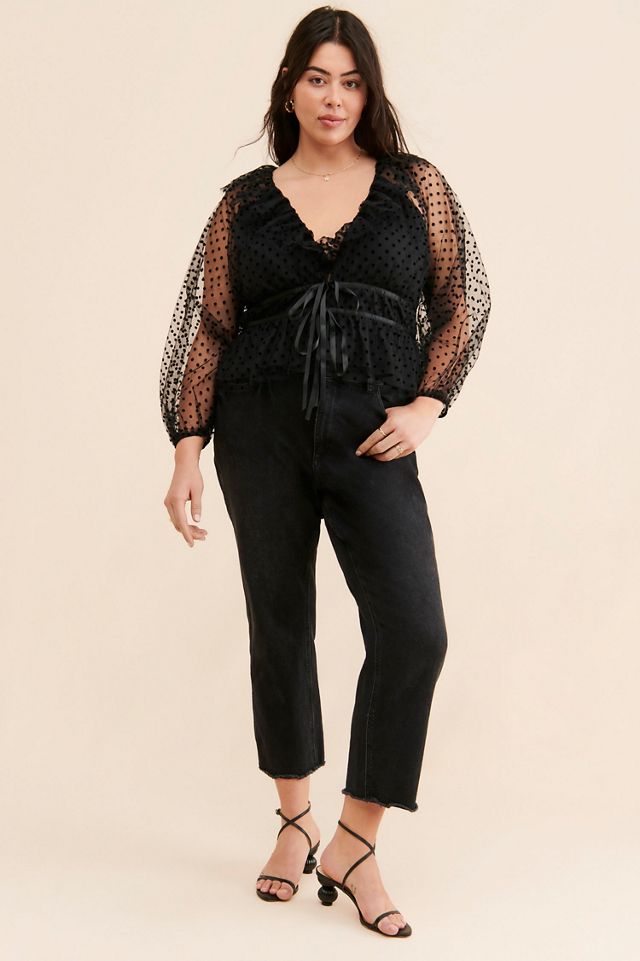 4SI3NNA Chantria Polka Dot Top #3