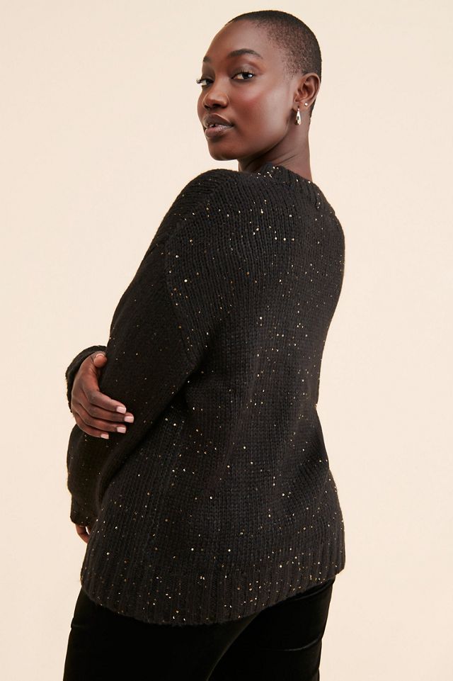 Eloquii Sequin Knit Sweater #1