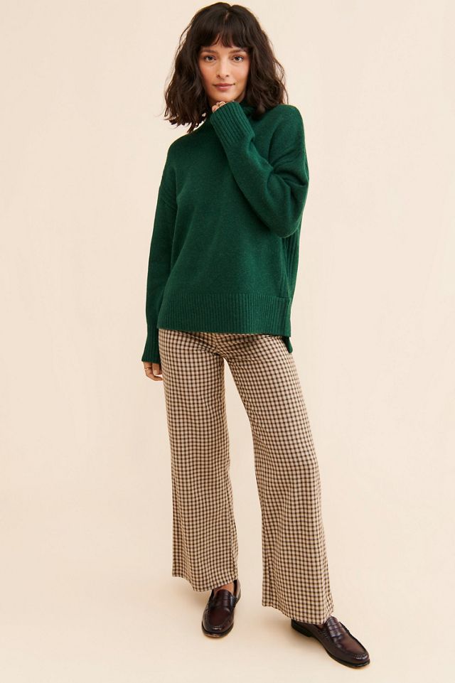 Flat White Rib Turtleneck Pullover #4