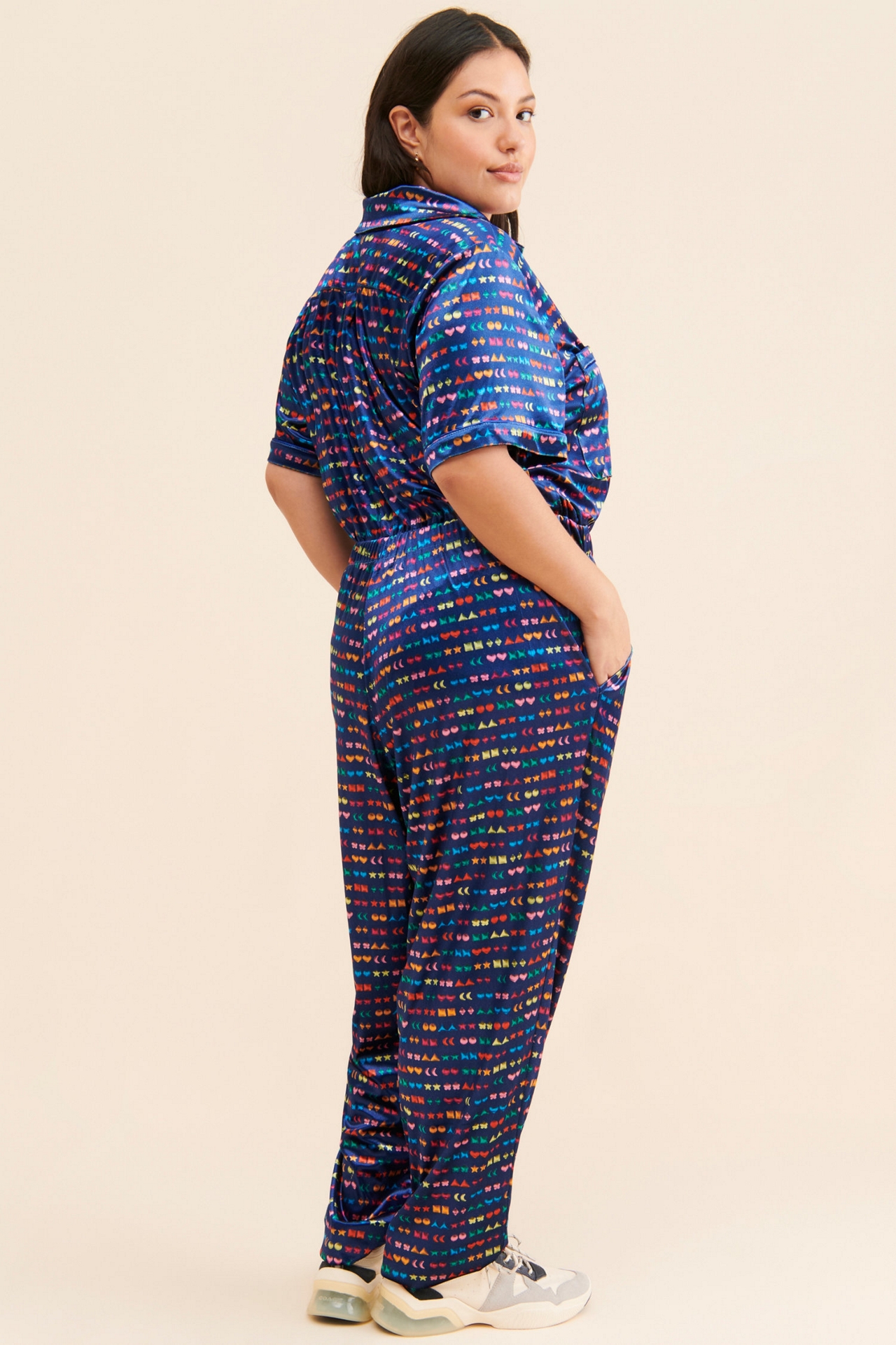 Rachel Antonoff Jewel Velour Jumpsuit