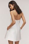 Watters Brie Strapless Embellished Pearl Floral A-Line Mini Dress