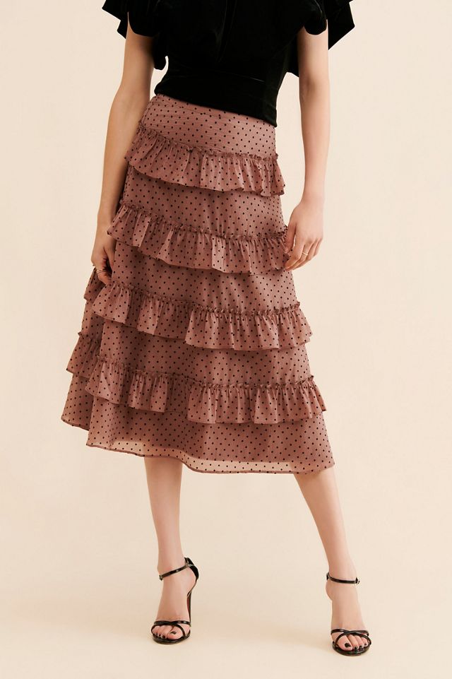 Rachel Parcell Tiered Ruffle Midi Skirt #2