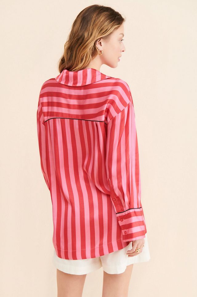 Damson Madder Joni Stripe Satin Shirt #1