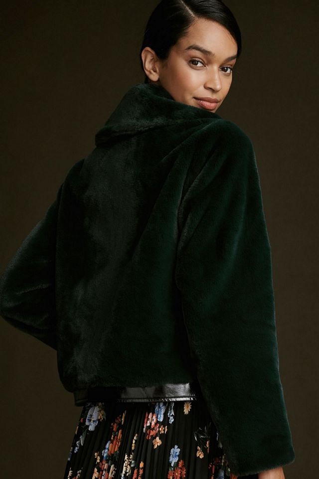 Maeve Zip Up Faux Fur Jacket #2