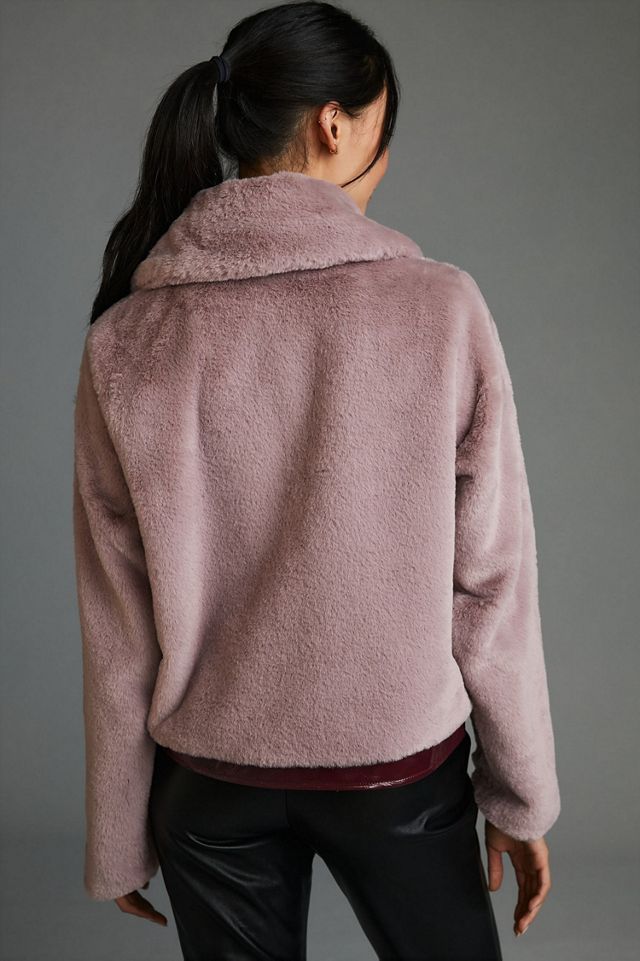 Maeve Zip Up Faux Fur Jacket #1