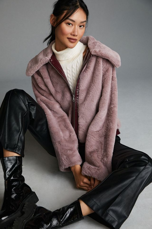 Maeve Zip Up Faux Fur Jacket #2