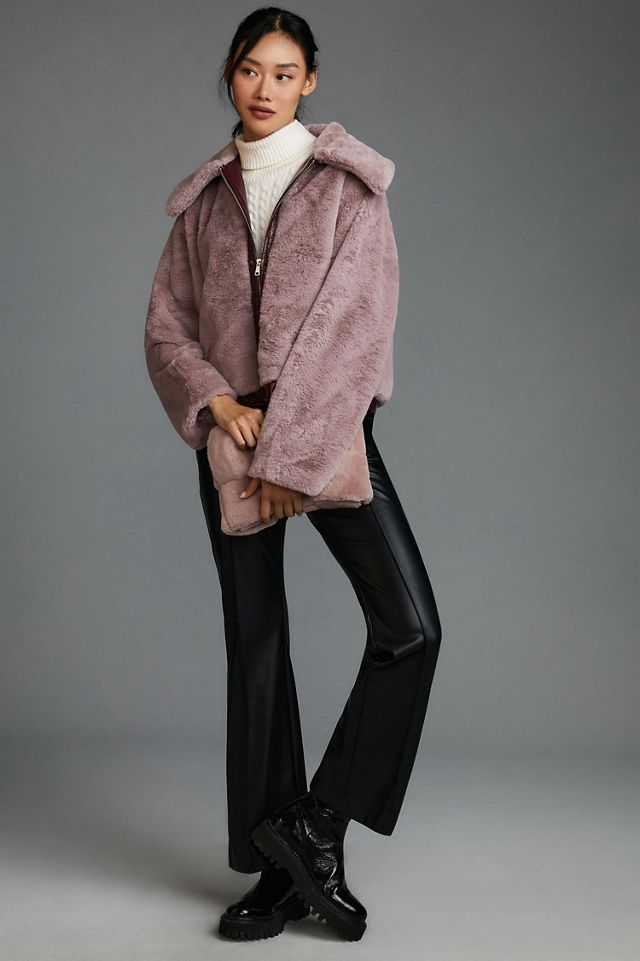 Maeve Zip Up Faux Fur Jacket #3