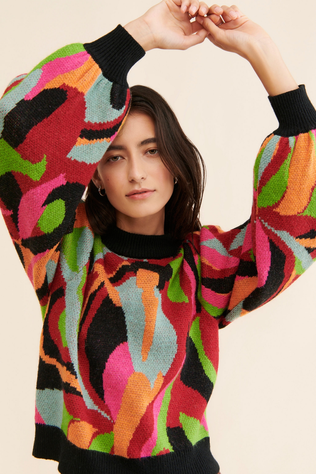 FARM Rio The Dance Multicolor Knit Sweater