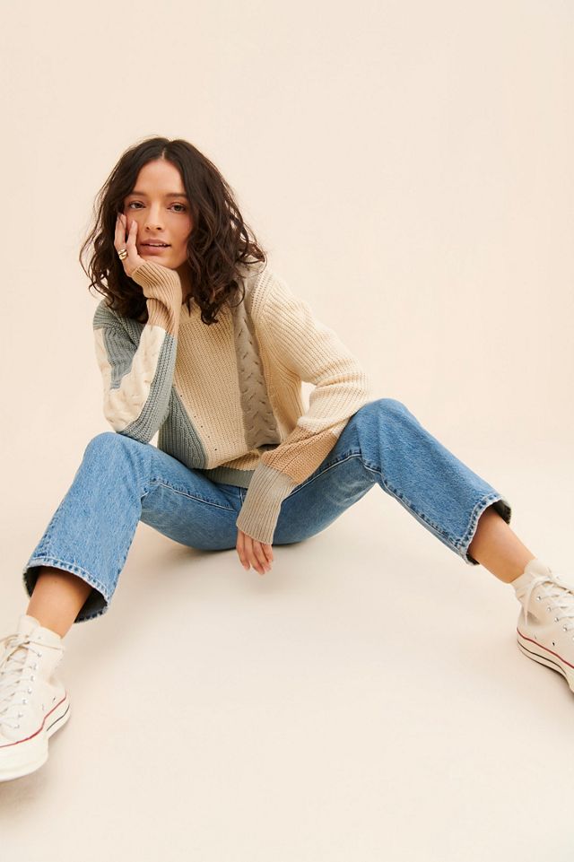 Few Moda Contrast Cable Pullover #2