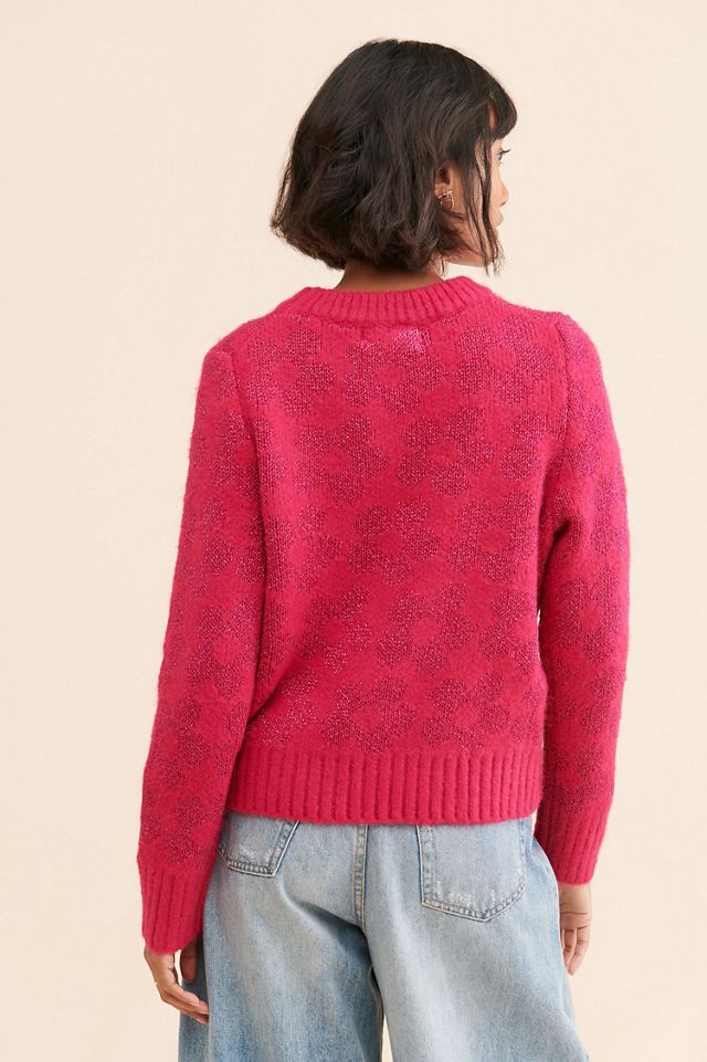 En Saison Metallic Floral Sweater #1