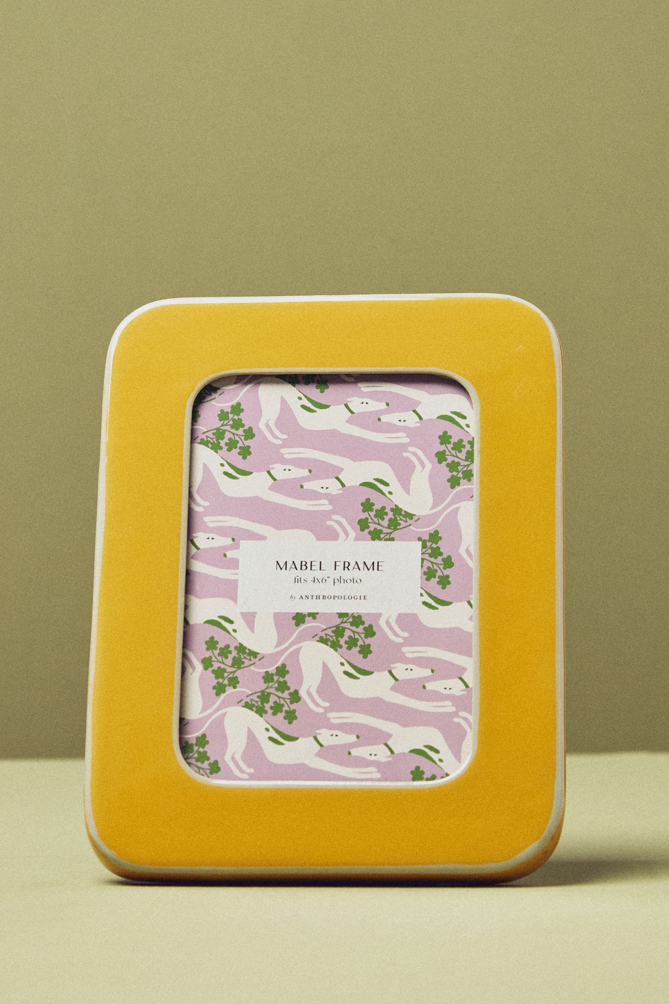 Mabel Enamel Frame - Yellow, 4" X 6", Standard, Assorted