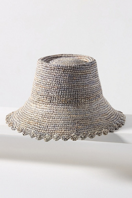 By Anthropologie Raffia Boater Hat