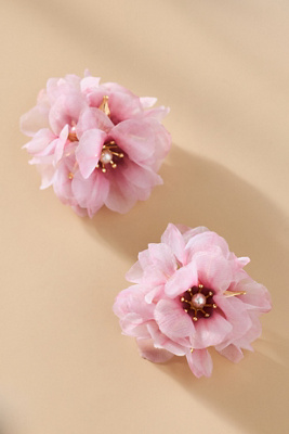 Serefina Floral Post Earrings In Pink