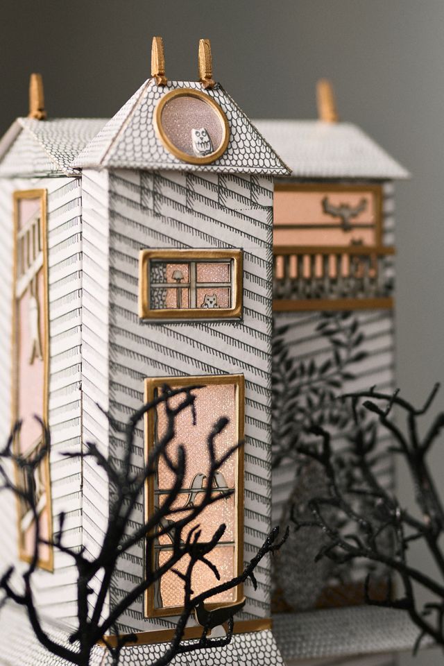Florence Balducci Black Cat Light-Up Paper House #1