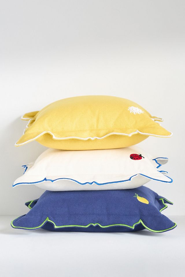 Penelope Cotton Embroidered Icon Cushion #1