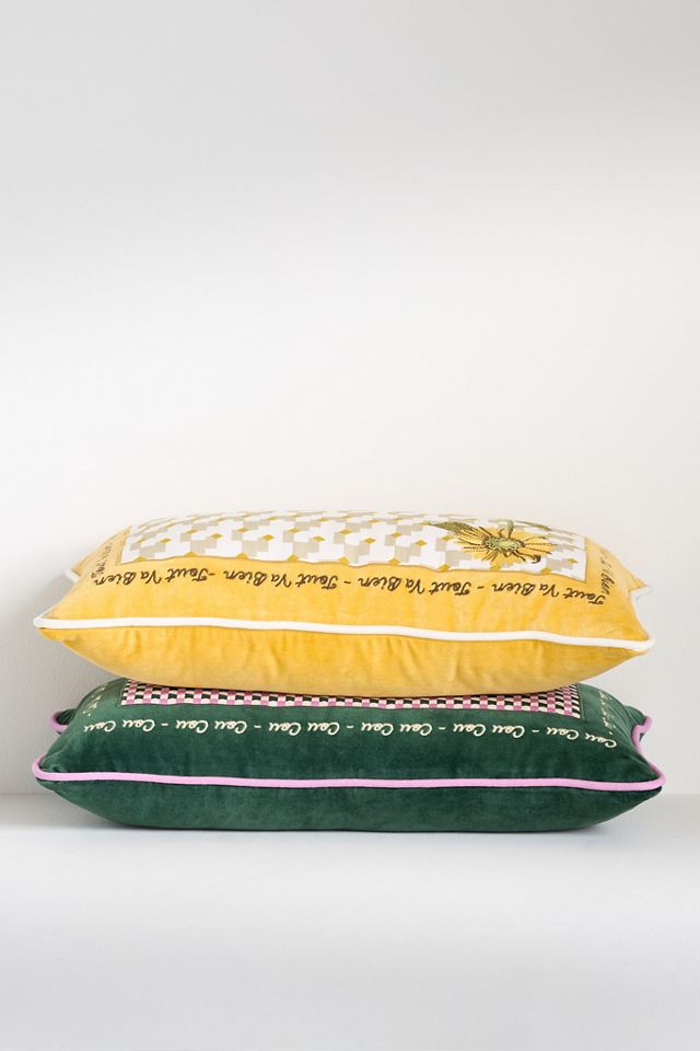 Violette Cotton Embroidered Pillow #1