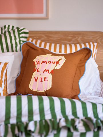 Jordan Nickson Cotton Printed Text Pillow