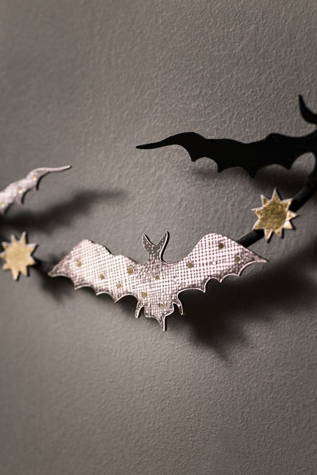 Florence Balducci Black Cat Bats Halloween Wreath