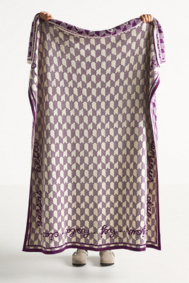 Anthropologie Violette Cotton Woven Throw