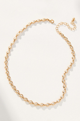 By Anthropologie Short Crystal Necklace In Gold