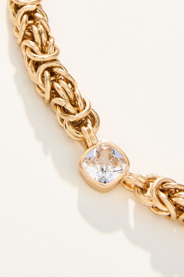 Woven Metal Chain Necklace #3