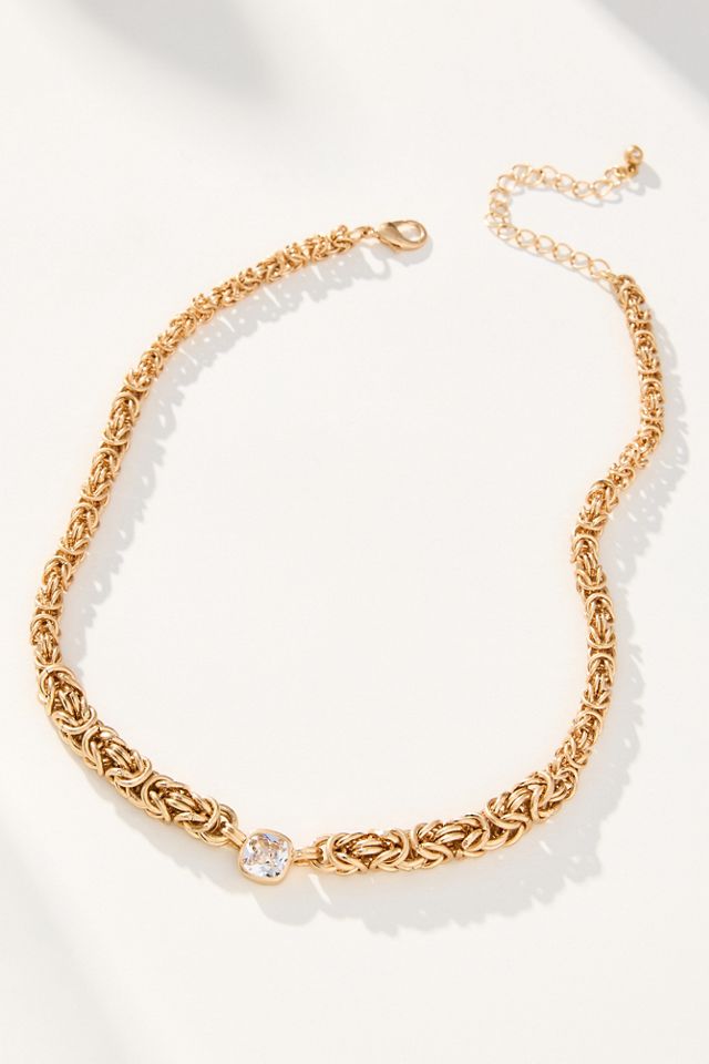Woven Metal Chain Necklace #2