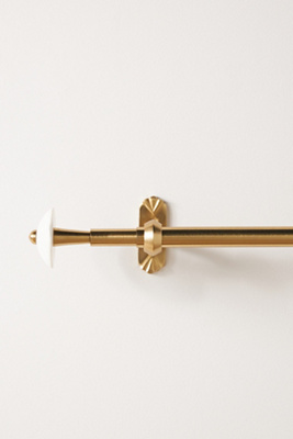 Anthropologie Bodine Marble Curtain Rod In Gold