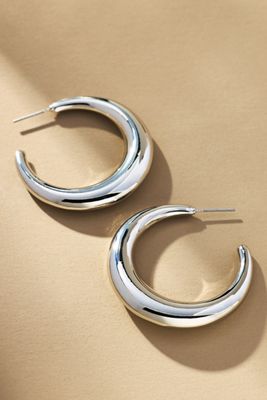 Moon Hoop Earrings