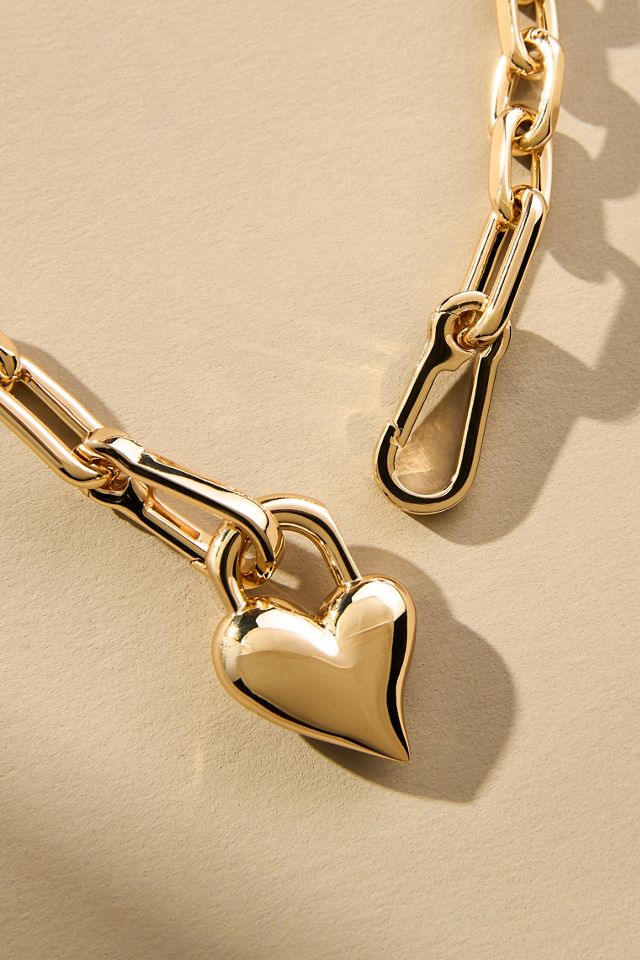 Jenny Bird Padlock Heart Pendant Necklace #1