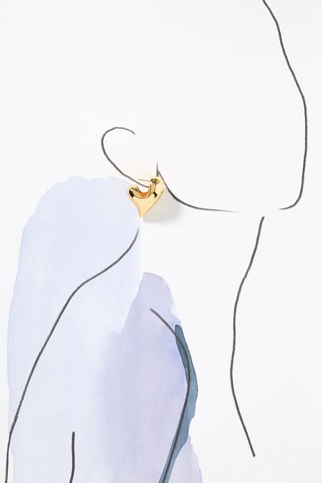 Jenny Bird Art Heart Puff Earrings #2