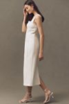 BHLDN Sleeveless Square-Neck Scallop-Trim Slim Midi Dress