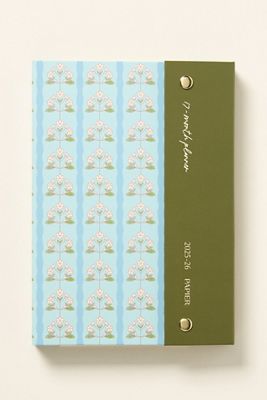 Papier x Anthropologie Floral Stripe A5 17-Month Folio Planner
