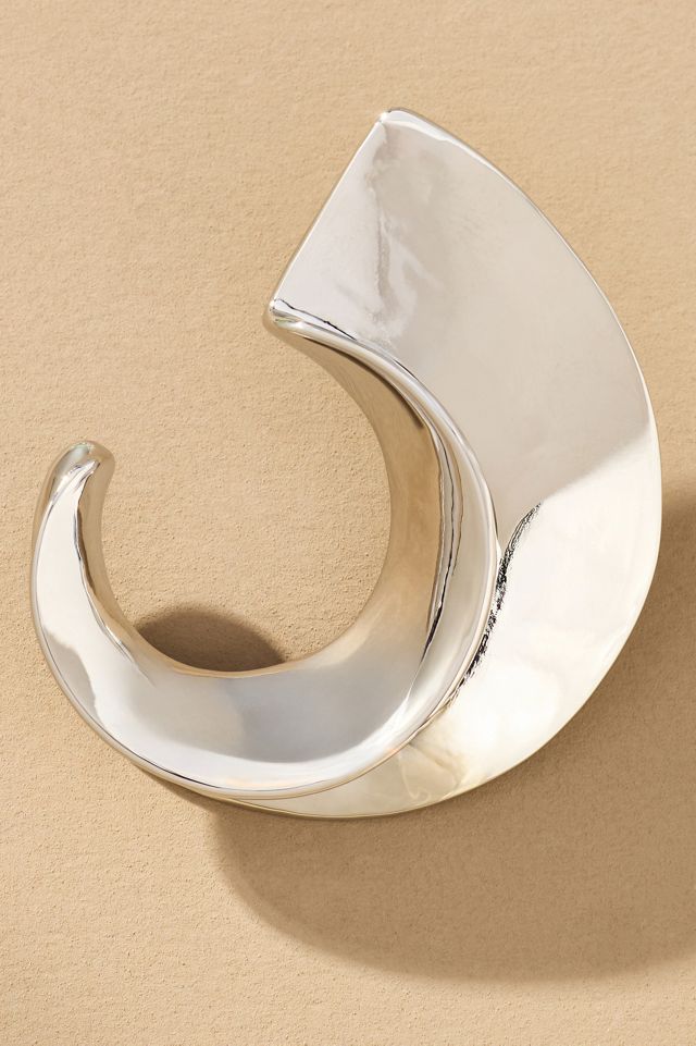 Curved Metal Post Earrings #1