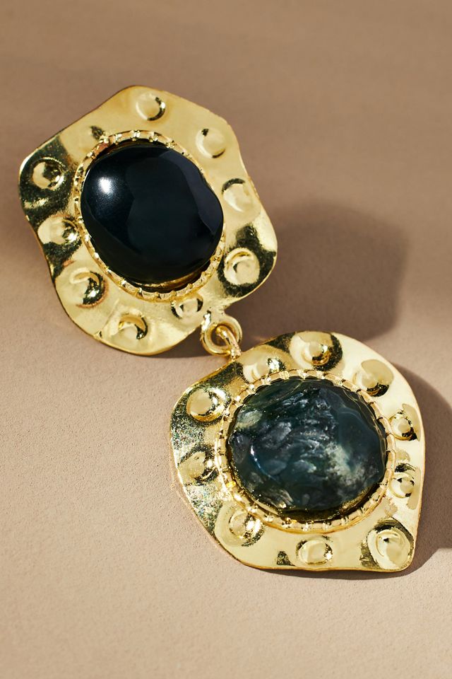 Molten Stone Drop Earrings #1