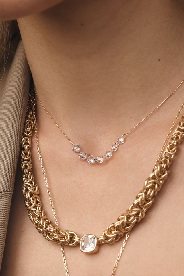 Rounded Crystals Short Necklace #2