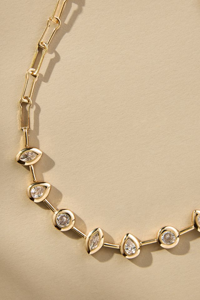 Paperclip Crystal Necklace #3