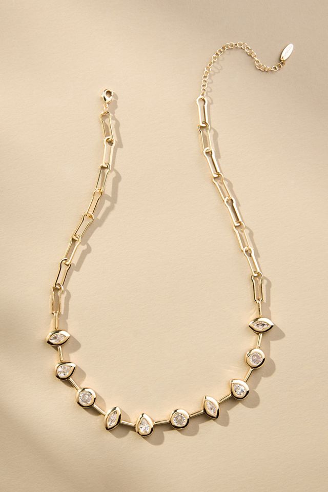 Paperclip Crystal Necklace #2