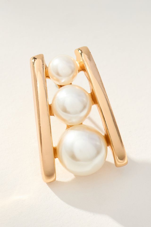 Boucles d'oreilles à tige échelle en perle #1