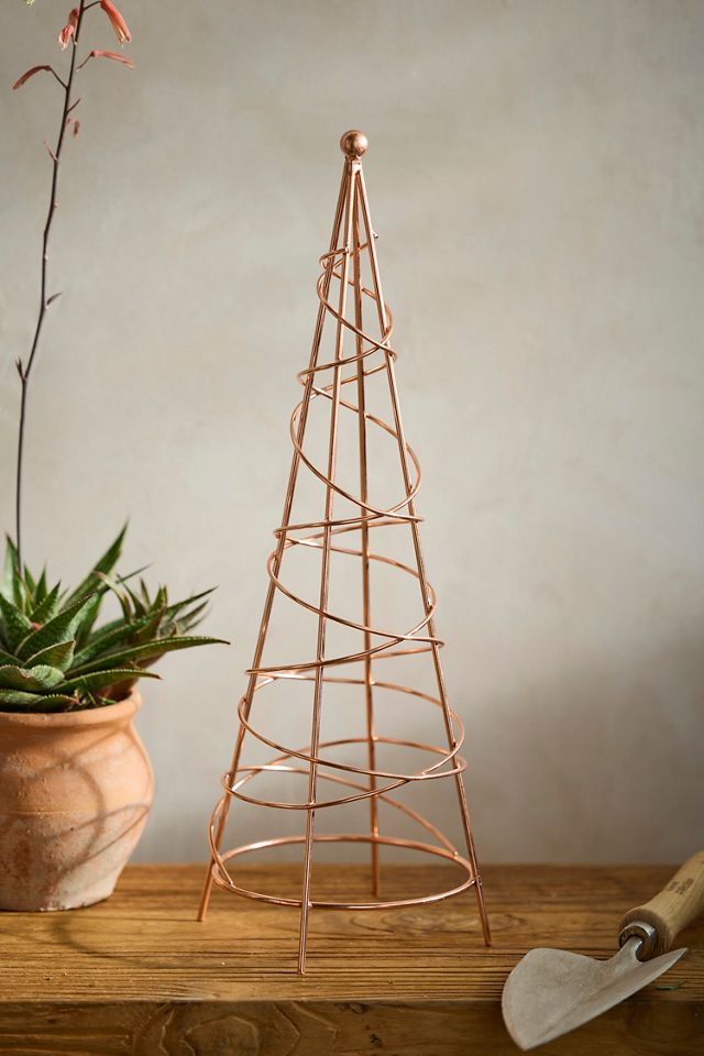 Copper Spiral Plant Obelisk #1