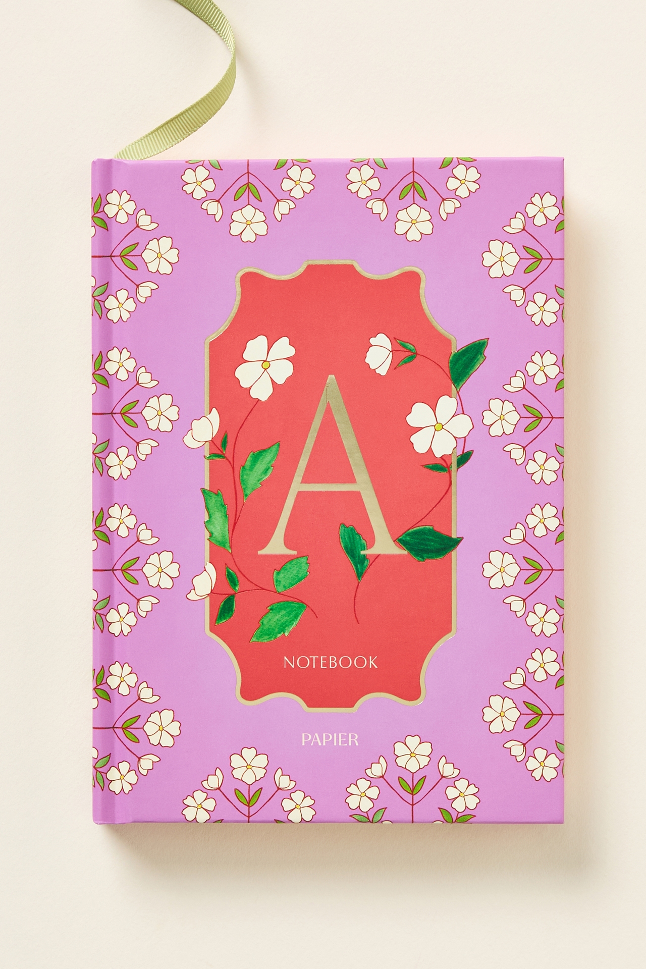 Papier Floral Monogram Lined Notebook