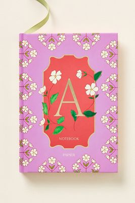 Papier x Anthropologie Floral Monogram Lined Notebook