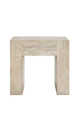 Anthropologie Bristol Reclaimed Oak Wood 24" Side Table