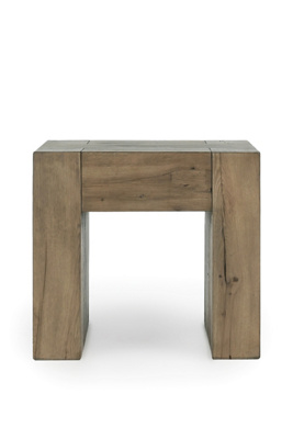 Anthropologie Bristol Reclaimed Oak Wood 24" Side Table