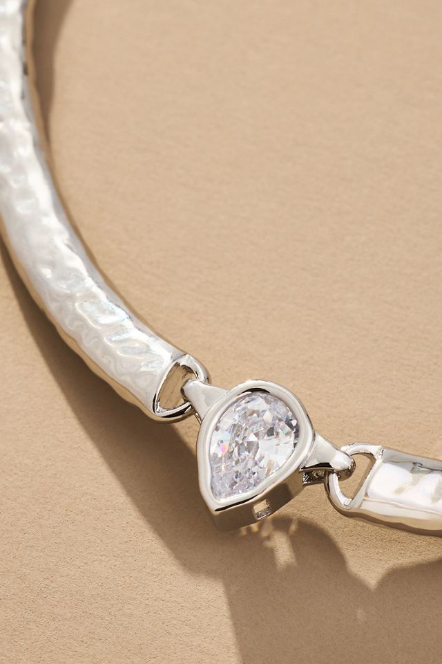 Metal Crystal Collar Necklace #1