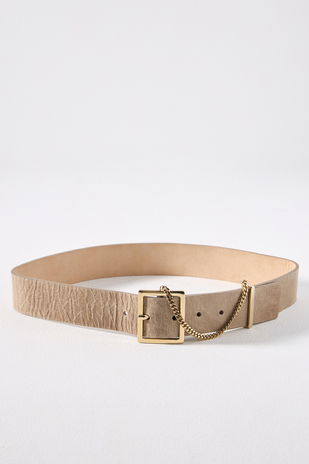 Streets Ahead Gold Chain Leather Belt
