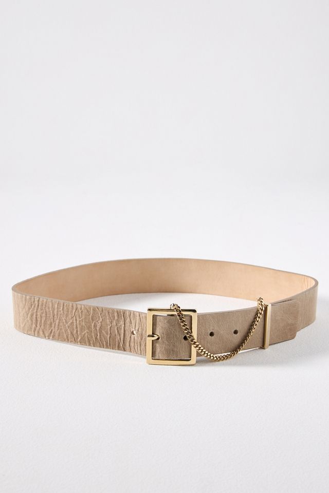 Streets Ahead Gold Chain Leather Belt #2