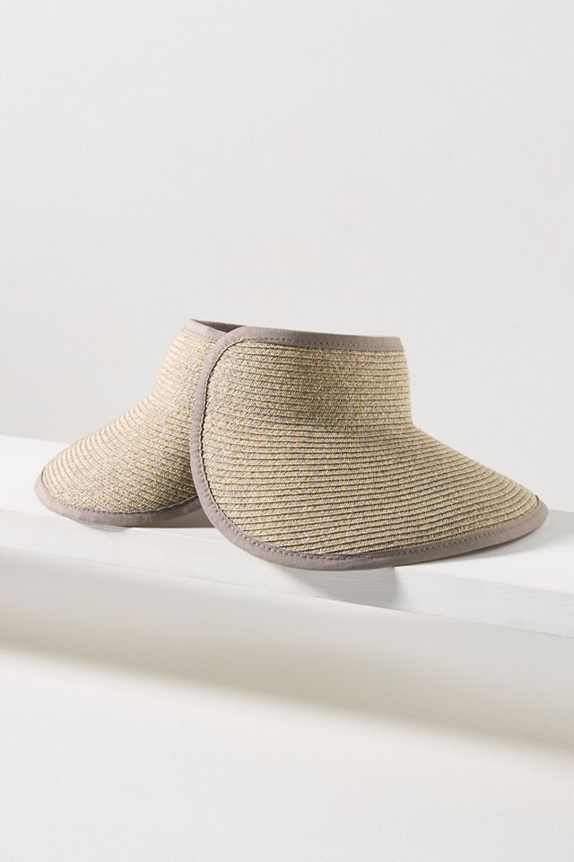 San Diego Hat Co. Wide-Brim Straw Visor #1
