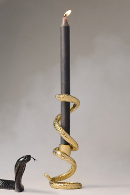 Anthropologie Adelle Snake Taper Candle Holder