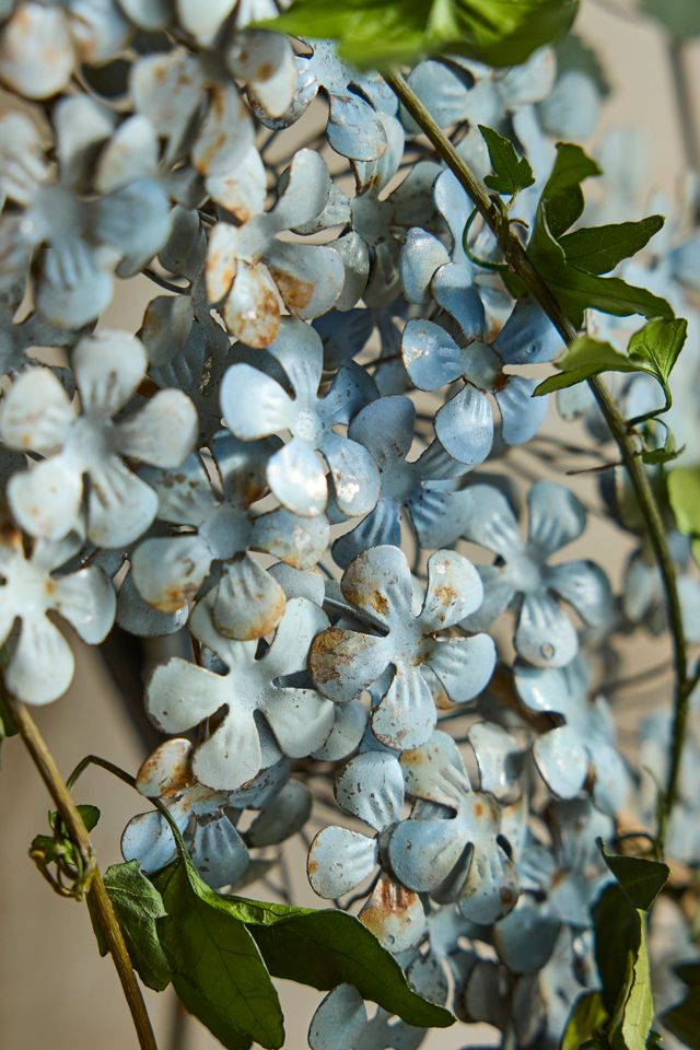 Blue Hydrangea Iron Wreath #2