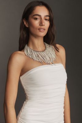Vieste Rosa Sensational Sparkle & Pearl Fringe Necklace